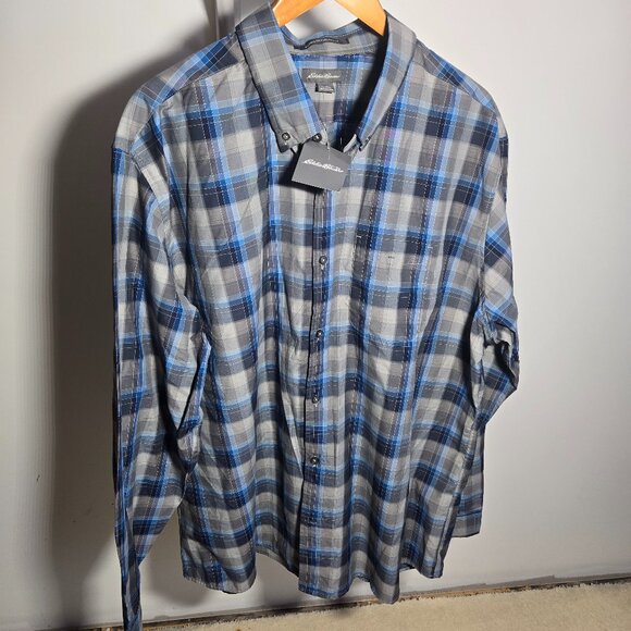 Eddie Bauer LS Getaway Pattern Flannel Long Sleeve Button Down XXL - Picture 1 of 6